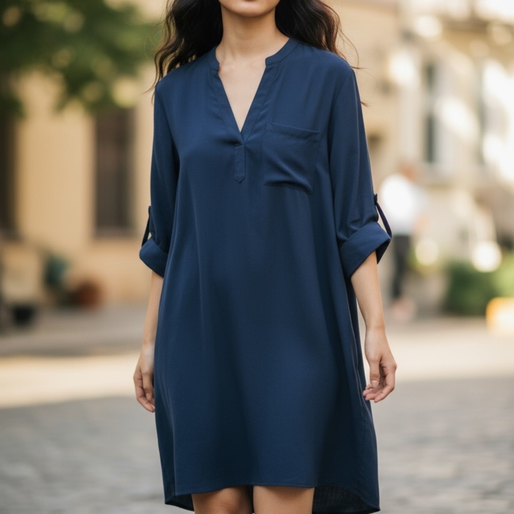 New York & Company Navy Blue Dress
